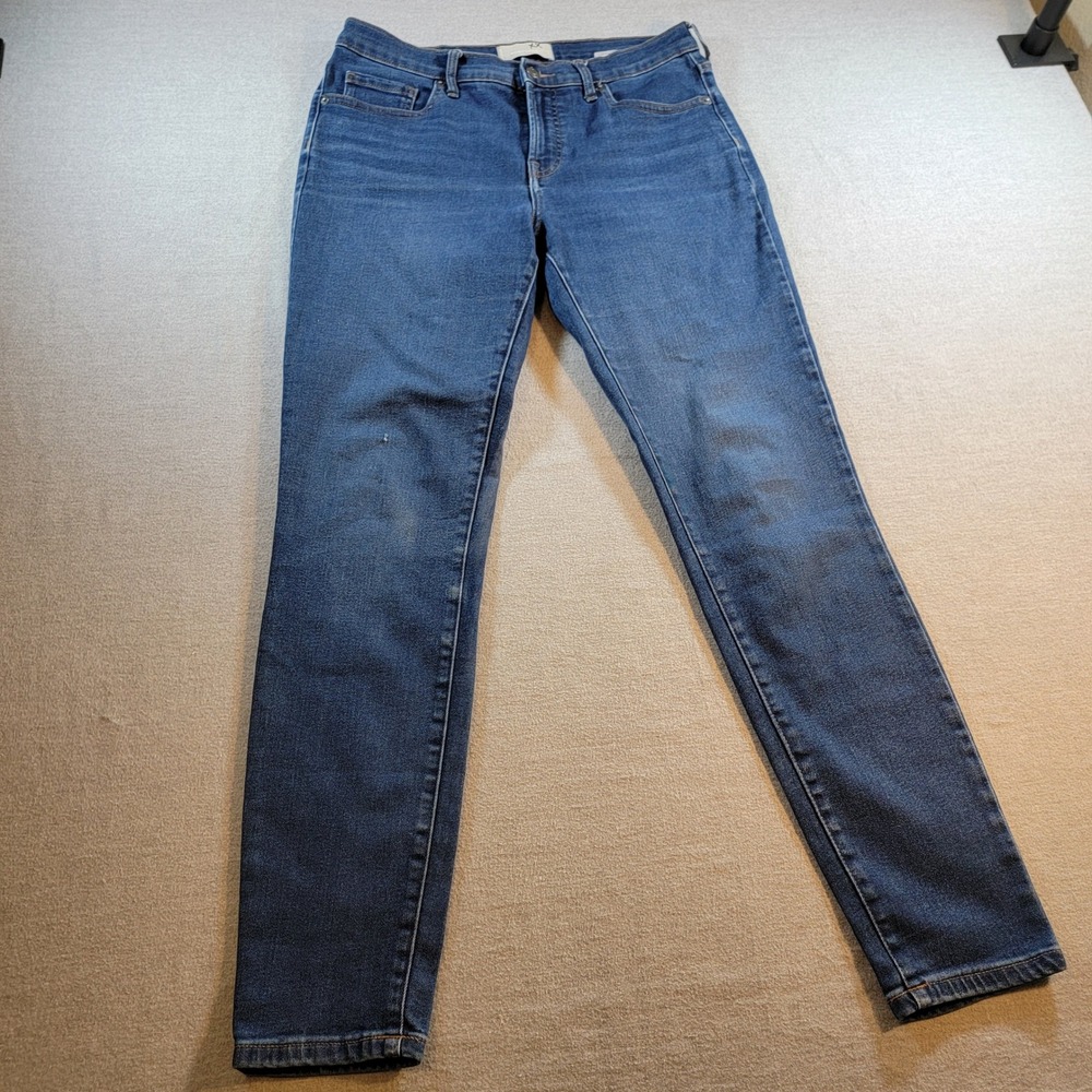 Everlane Skinny Jeans Womens 30-31 Blue Excellent Mid Rise Stretch Denim 764
